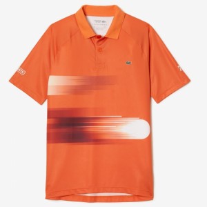  Lacoste Sport Short Sleeve Polo Orange 