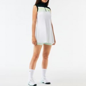  Lacoste Tennis Dress White Green 
