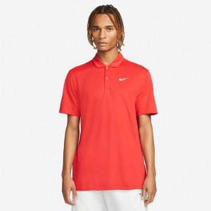  Nike Court Dri-Fit Solid Polo Red 