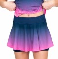 Теннисная одежда для большого тенниса Bidi Badu Colortwist Printed Wavy Skort Pink Dark Blue