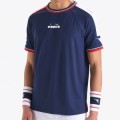 Теннисная одежда для большого тенниса Diadora SS T-Shirt Icon Blue Corsair